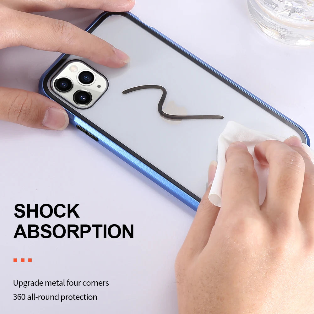 Magnetic Tempered Glass Metal Privacy Case for Iphone 11 12 13 14 15 16 Pro Max Anti-Spy 360 Protective Cover for Iphone XR XS